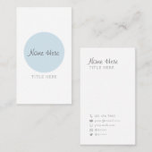 Schöner Minimalistischer Kreis-vertikale Visitenkarte (Vorne/Hinten)