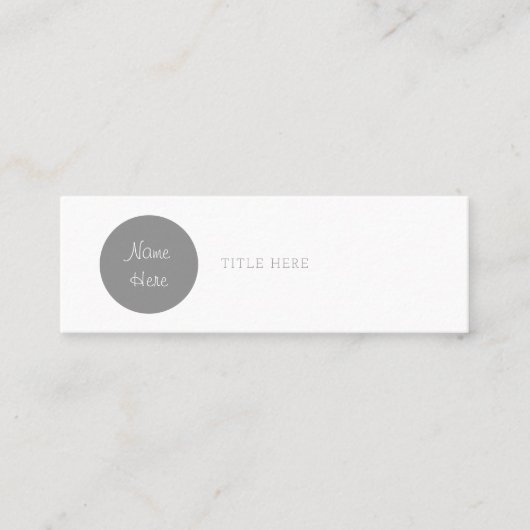 Schöner Minimalistischer Mini Visitenkarte (Vorderseite)