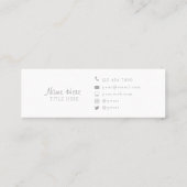 Schöner Minimalistischer Mini Visitenkarte (Rückseite)