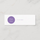 Schöner Minimalistischer Mini Visitenkarte (Vorderseite)