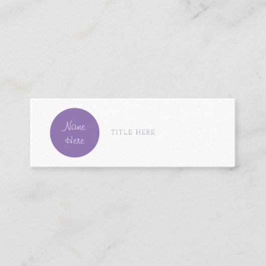 Schöner Minimalistischer Mini Visitenkarte (Vorderseite)