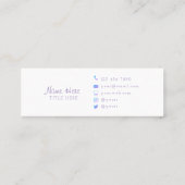 Schöner Minimalistischer Mini Visitenkarte (Rückseite)