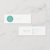 Schöner Minimalistischer Mini Visitenkarte (Vorne/Hinten)