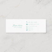 Schöner Minimalistischer Mini Visitenkarte (Rückseite)