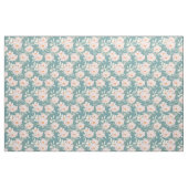 Schöner moderner Blumengarten blau und rosa Stoff (Fat Quarter (45,7 x 55,9 cm))