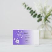 Schöner moderner Blumenmustertaschenkalender Visitenkarte (Stehend Vorderseite)