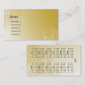 Schöner moderner Blumenmustertaschenkalender Visitenkarte (Vorne/Hinten)