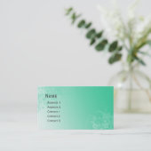 Schöner moderner Blumenmustertaschenkalender Visitenkarte (Stehend Vorderseite)