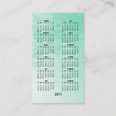 Schöner moderner Blumenmustertaschenkalender Visitenkarte (Rückseite)