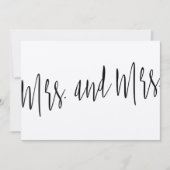 Schöner moderner Chic "Mrs. and Mrs." (Vorderseite)