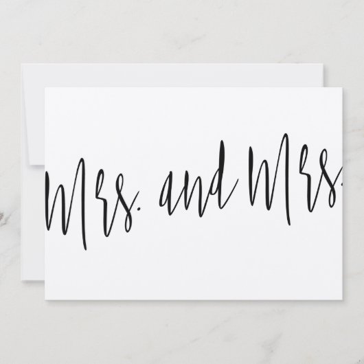 Schöner moderner Chic "Mrs. and Mrs." (Vorderseite)