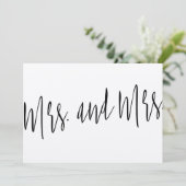 Schöner moderner Chic "Mrs. and Mrs." (Stehend Vorderseite)