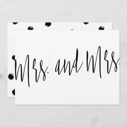 Schöner moderner Chic "Mrs. and Mrs." (Vorne/Hinten)