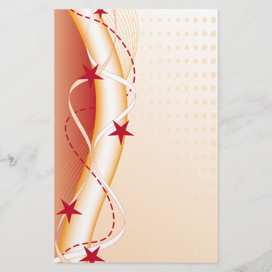 Schöner moderner Entwurf mit Bändern und Sternen Briefpapier (Vorderseite)