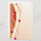 Schöner moderner Entwurf mit Bändern und Sternen Briefpapier (Vorne/Hinten)