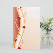 Schöner moderner Entwurf mit Bändern und Sternen Briefpapier (Stehend Vorderseite)