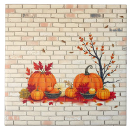 Schöner, moderner glücklicher Erntedankfall Fliese