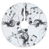 Schöner, moderner Raucheffekt der Musiknoten Polyester Weihnachtsbaumdecke (Vorderseite)