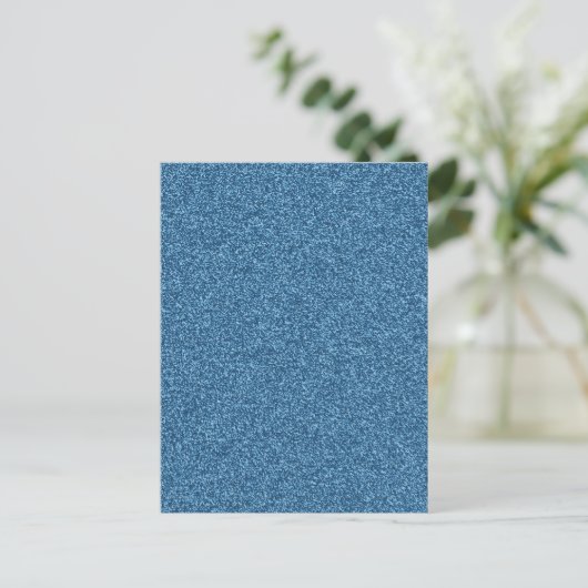 Schöner modischer, gürtnerblauer Glitzer-Effekt Postkarte (Stehend Vorderseite)