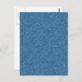Schöner modischer, gürtnerblauer Glitzer-Effekt Postkarte (Vorne/Hinten)