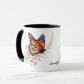 Schöner Monarch Gold Swirl Butterfly Tasse (Vorderseite Links)