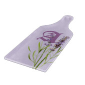 Schöner Mongram Lavender Schneidebrett (Ecke)
