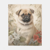 Schöner Mops Fleecedecke (Vorderseite)