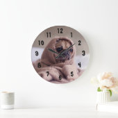 Schöner Mops Große Wanduhr (Zuhause)