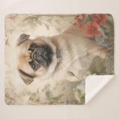 Schöner Mops Sherpadecke (Vorderseite (Horizontal))