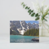 Schöner Moraine-See Postkarte (Stehend Vorderseite)