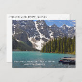 Schöner Moraine-See Postkarte (Vorne/Hinten)