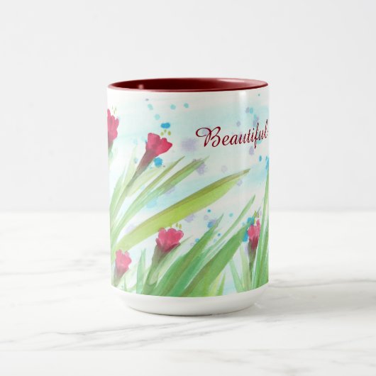 Schöner Morgen Tasse (Zentrum)