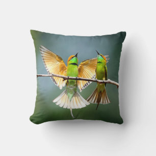 Schöner Motmot-Vogel am Zweig Kissen
