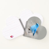 Schöner Mountain Bluebird auf der Tansy Notizbuch (Innenseite)