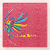 Schöner Multi Color Bird Untersetzer (Vorderseite)