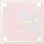 Schöner Multi Color Bird Untersetzer (Rückseite)