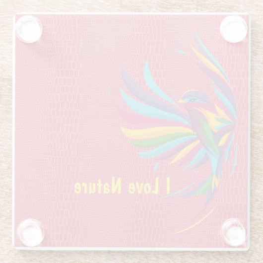 Schöner Multi Color Bird Untersetzer (Rückseite)