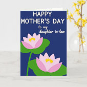 Schöner Muttertag Indigo Karte (Gelbe Blume)