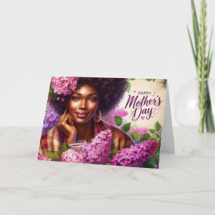 Schöner Muttertag Lila Flieder Blumen  Karte