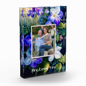 Schöner Muttertag mit Wasserfarben Blumen Fotoblock (Links)