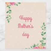 Schöner Muttertag Weinetikett (Einzelnes Label)