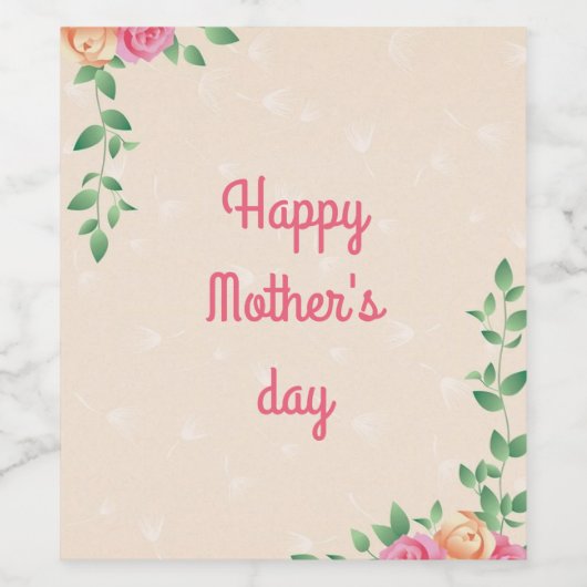 Schöner Muttertag Weinetikett (Einzelnes Label)