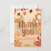 Schöner mystischer Herbstfall Dankeskarte (Vorderseite)