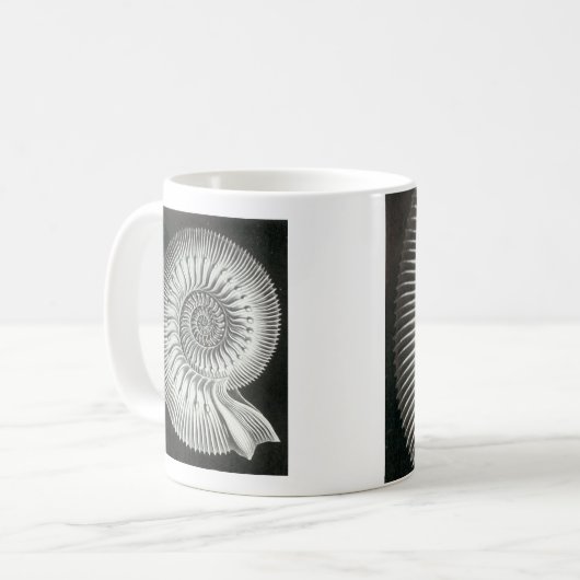 Schöner naher hoher Ammonitbildentwurf Kaffeetasse (Vorderseite Links)