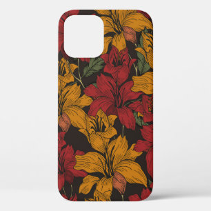 Schöner, nahtloser, blumengeschmückter Hintergrund Case-Mate iPhone Hülle