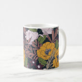 Schöner, nahtloser, blumengeschmückter Hintergrund Kaffeetasse (VorderseiteRechts)