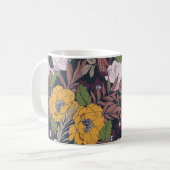 Schöner, nahtloser, blumengeschmückter Hintergrund Kaffeetasse (Vorderseite Links)