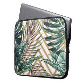 Schöner, nahtloser, blumengeschmückter Hintergrund Laptopschutzhülle (Vorderseite Links)