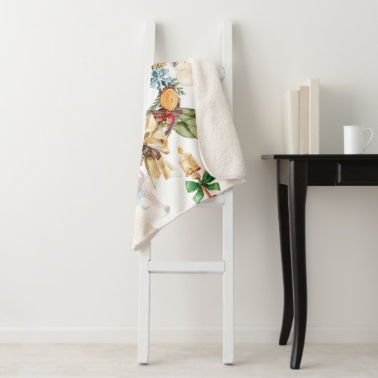 Schöner Name der Weihnachtsfamilie von Hirschen Sherpadecke (Beispiel)