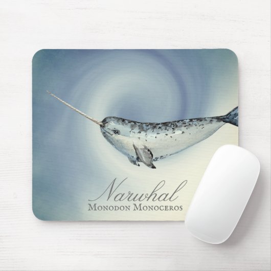 Schöner Narwal, Monodon Monoceros Mousepad (Mit Mouse)